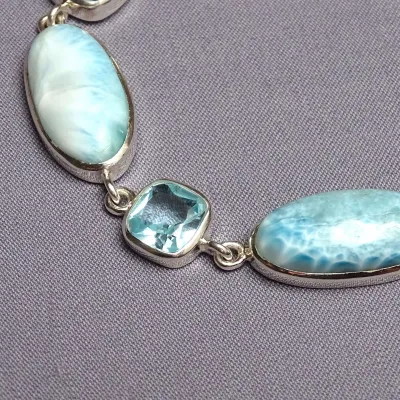 Larimar náramek top kvalita 31,9g, Dominikánská republika