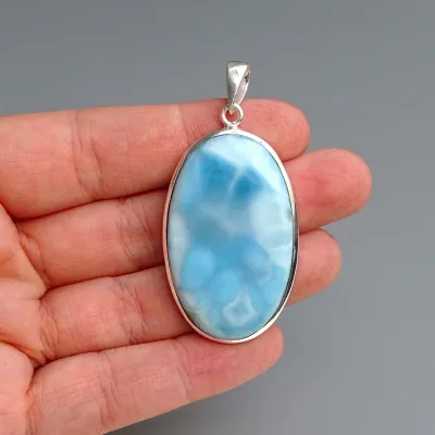 Larimar přívěšek top kvalita 17,6g, Dominikánská republika Larimar přívěšek top kvalita 17,6g, Dominikánská republika