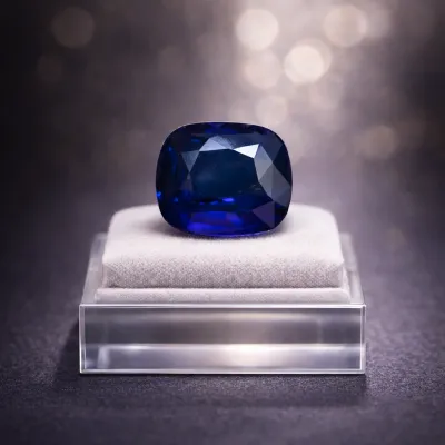 Safír modrý 3,42 ct Srí Lanka, certifikát CGL (Ceylon Gem Lab) člen asociace GIA